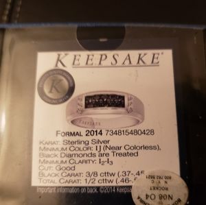 Mens 1/2 carat black diamond ring with authenticit